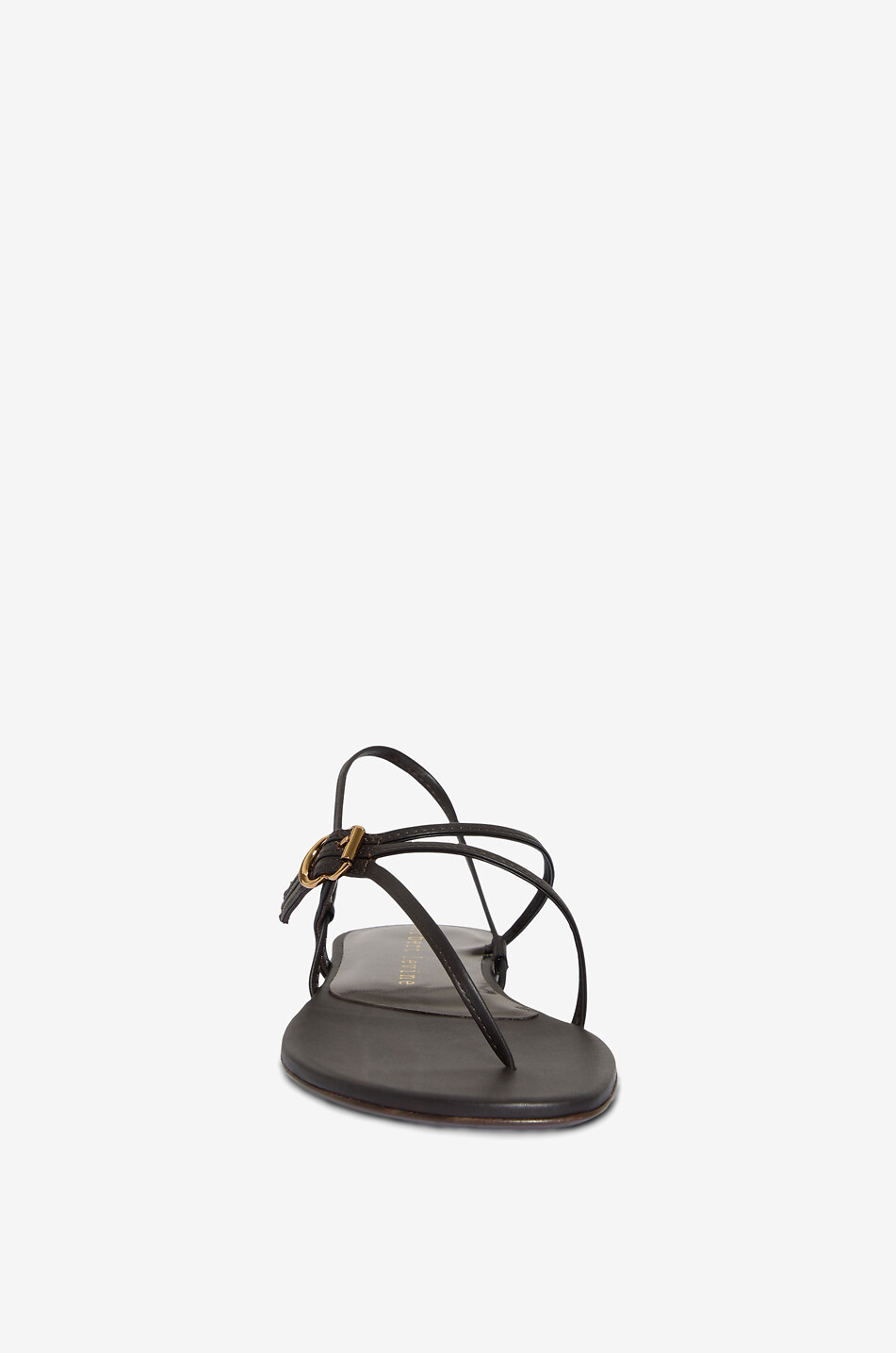 HERBERT LEVINE Starry-Eyed leather flat sandals Women DARK BROWN 2