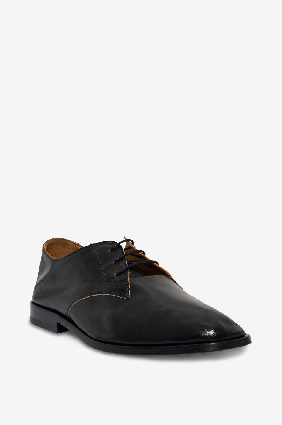 OUR LEGACY Chaussures à lacets en cuir vieilli Collapsing Consultant Homme NOIR 1