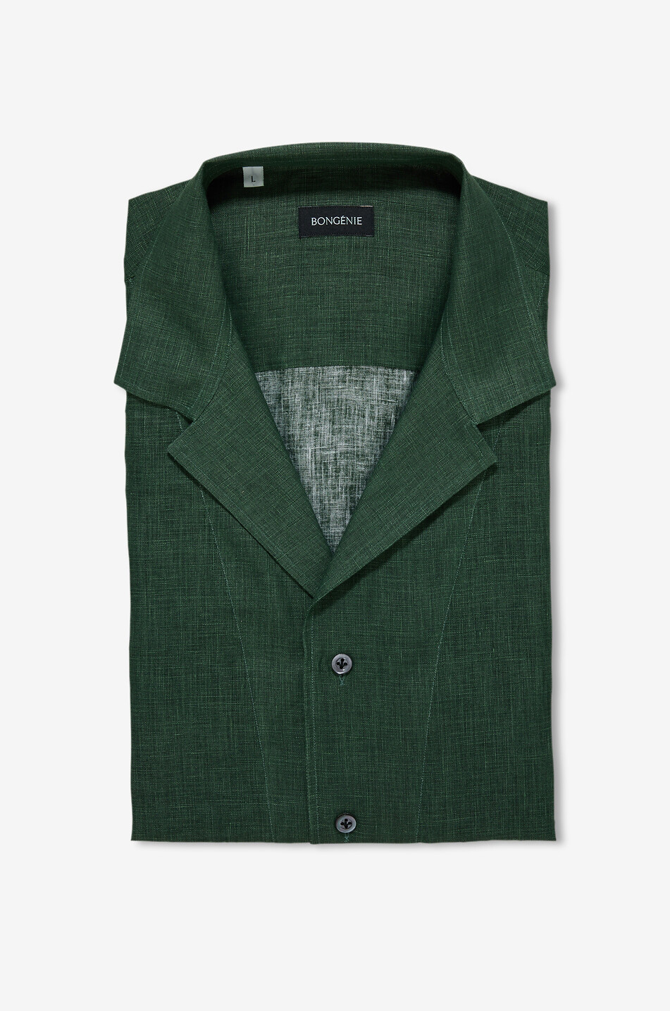 Cuban collar linen shirt