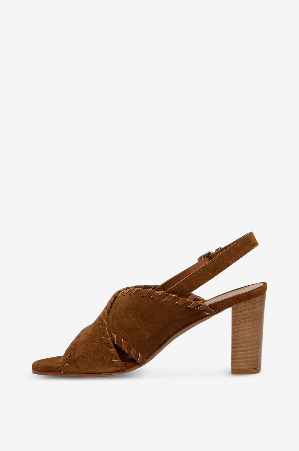 ROBERTO FESTA X BONGÉNIE Sunday suede square-heel sandals Women LIGHT BROWN 3