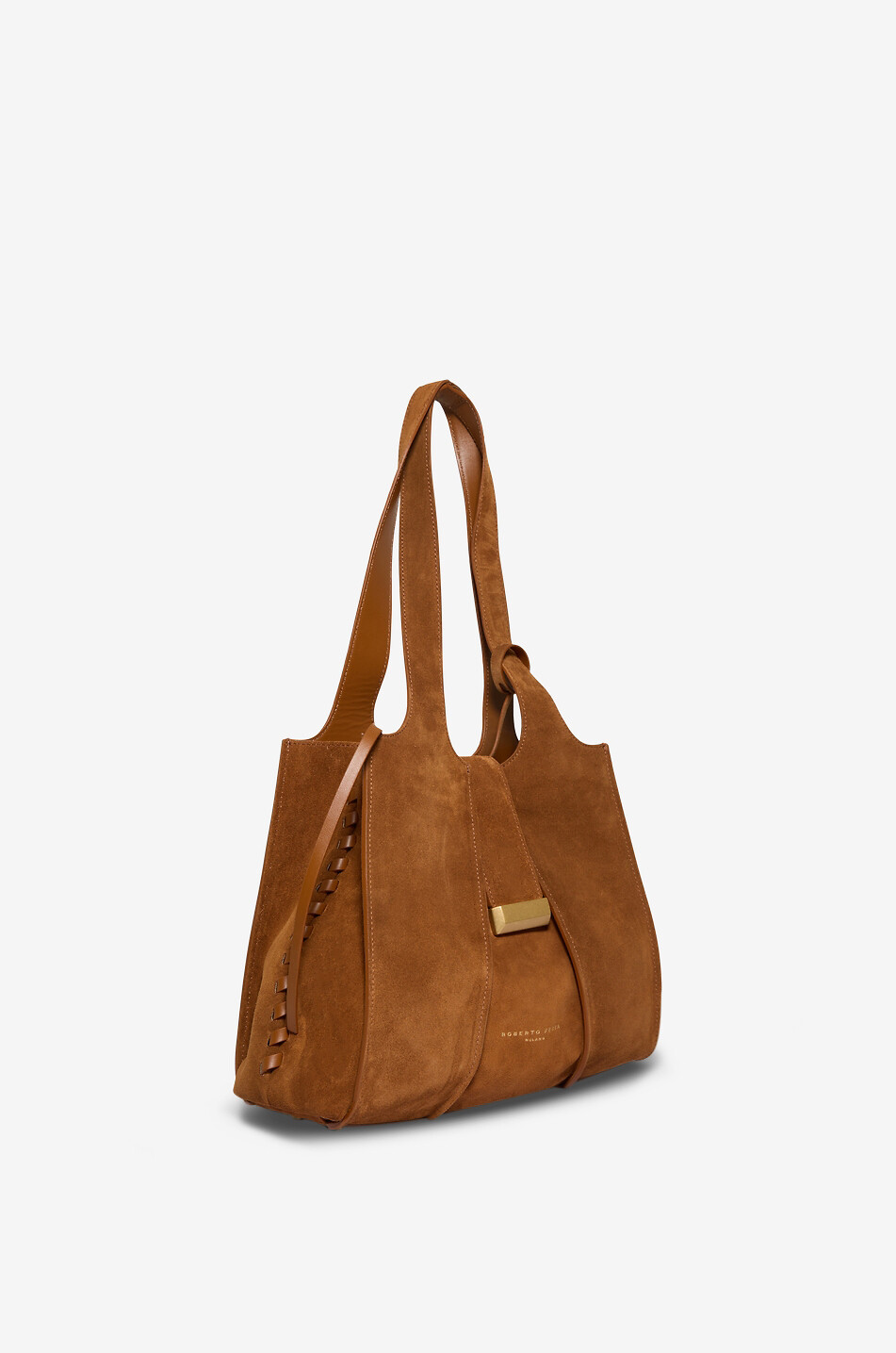 ROBERTO FESTA X BONGÉNIE Lili trapeze suede tote bag Women LIGHT BROWN 2