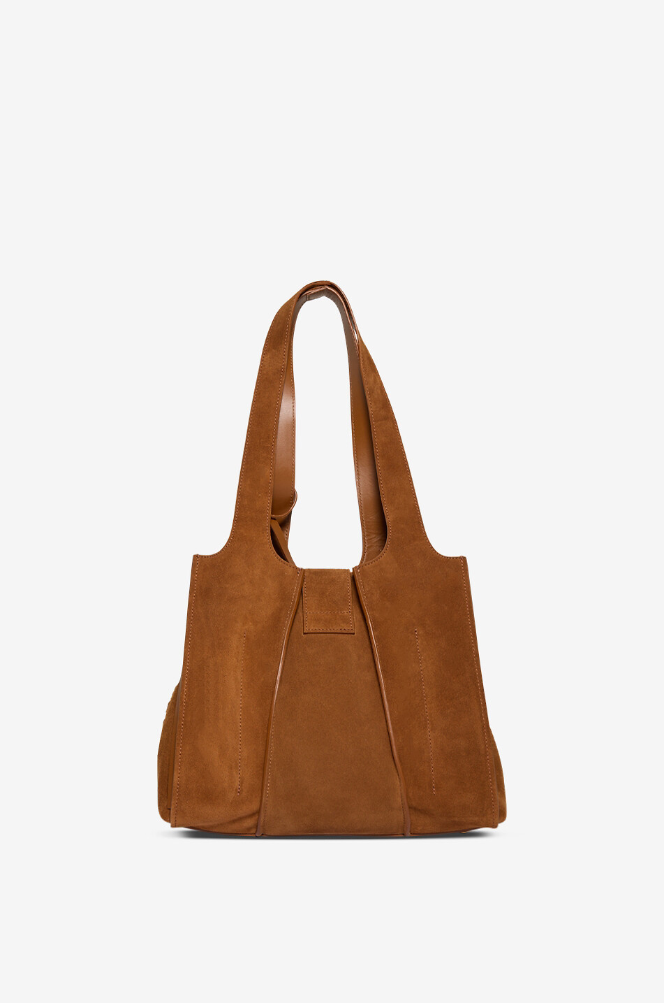 ROBERTO FESTA X BONGÉNIE Lili trapeze suede tote bag Women LIGHT BROWN 3