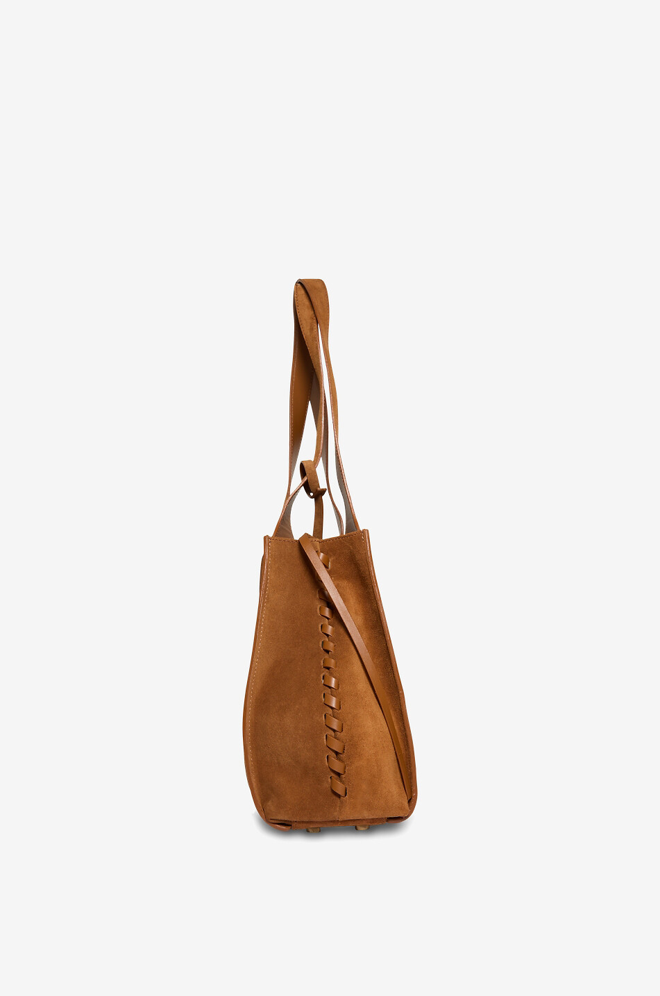 ROBERTO FESTA X BONGÉNIE Lili trapeze suede tote bag Women LIGHT BROWN 4