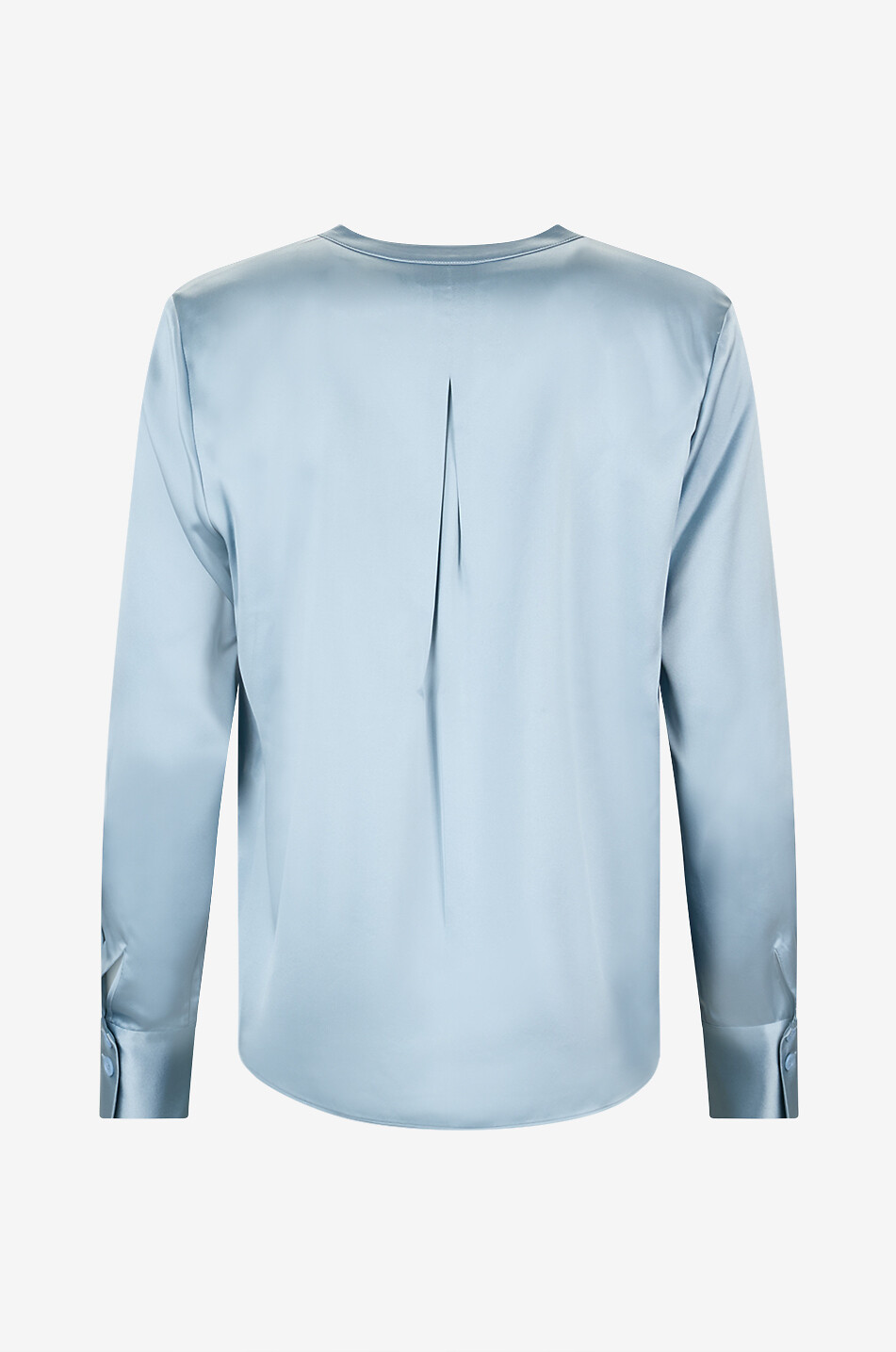 BONGENIE Blouse v-neck satin silk Women BLUE 2