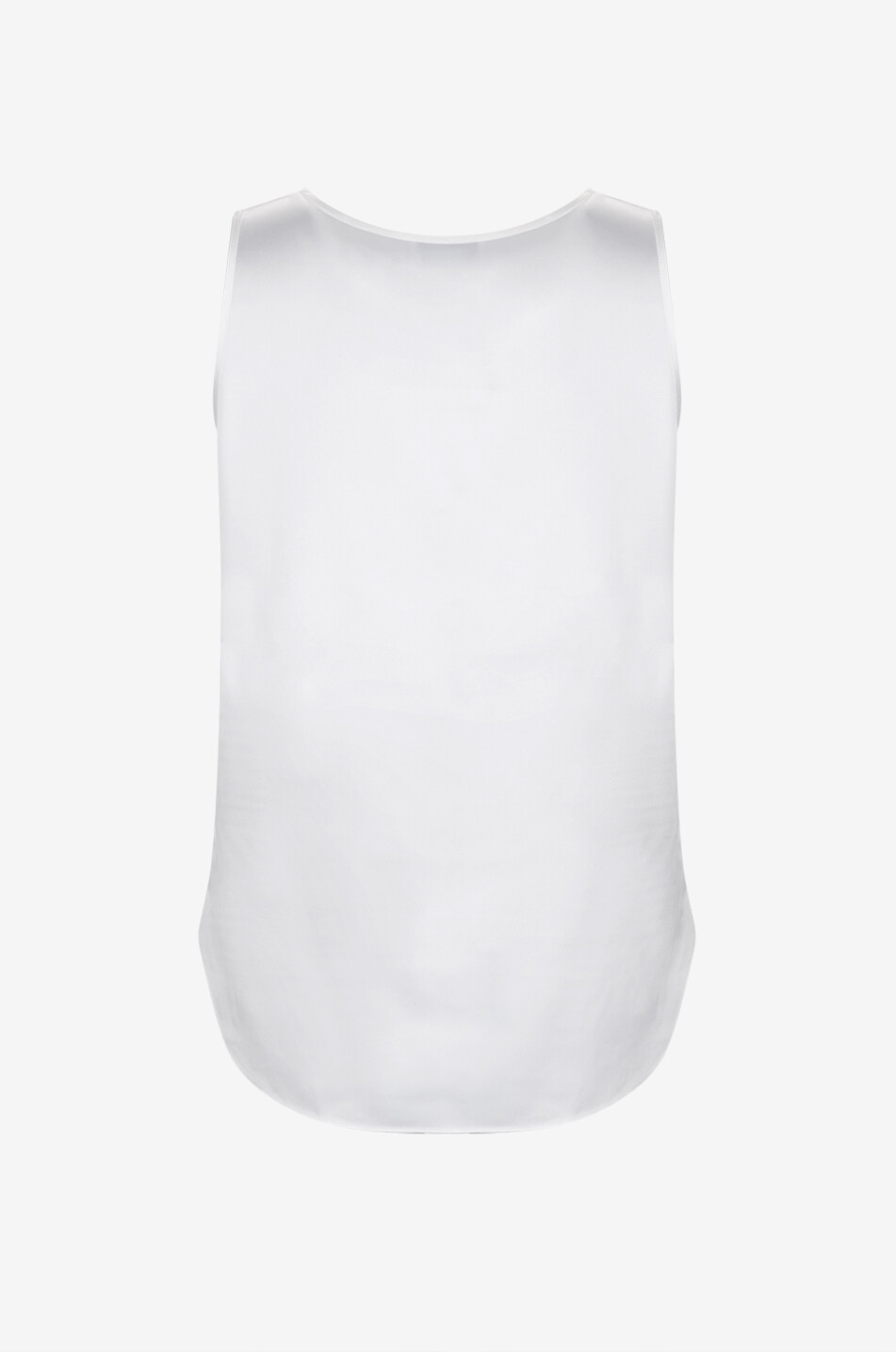 BONGÉNIE Top à col rond sans manches en soie Femme BLANC 2