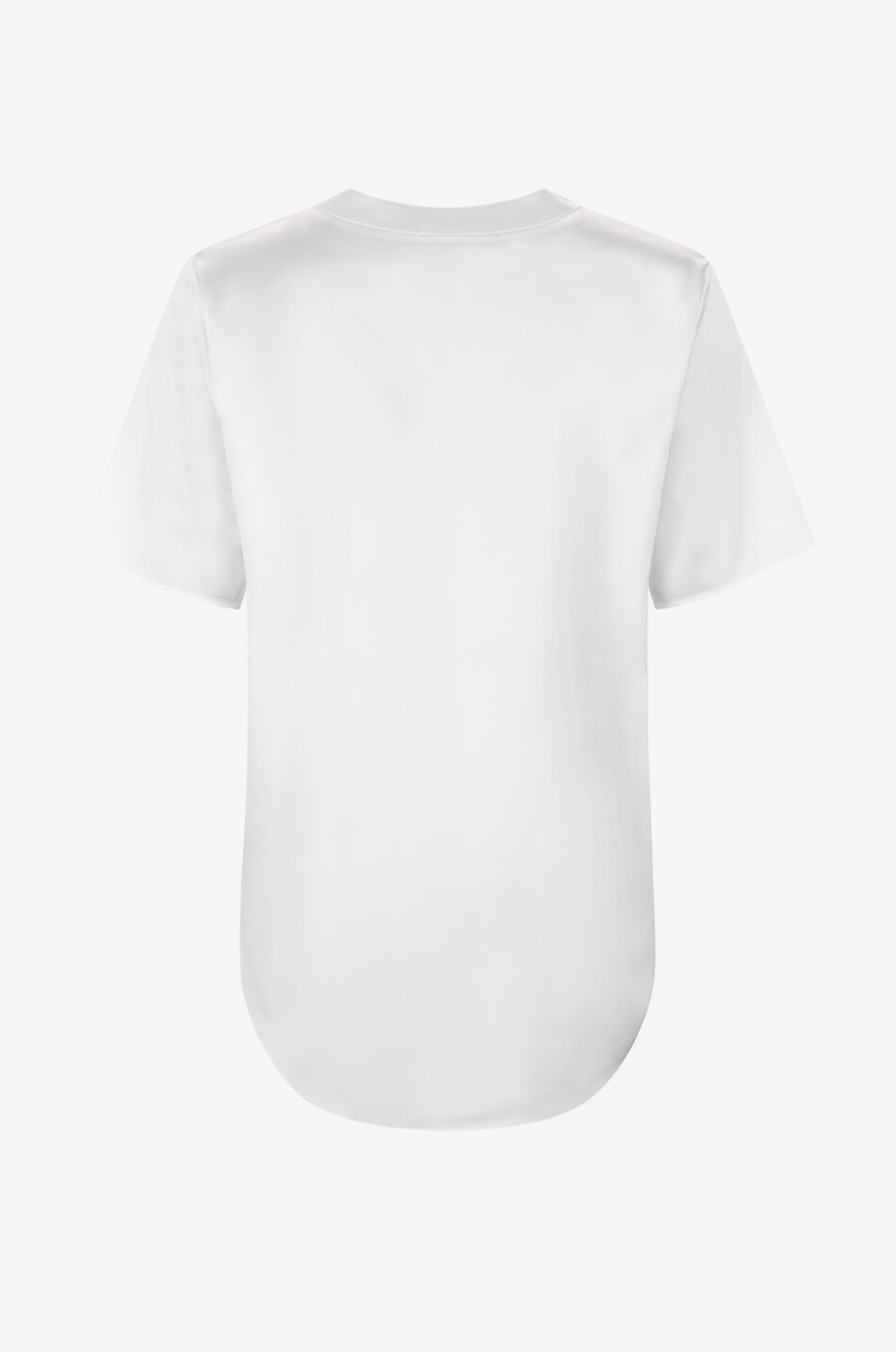 BONGENIE Blouse short-sleeved v-neck in silk Women WHITE 2