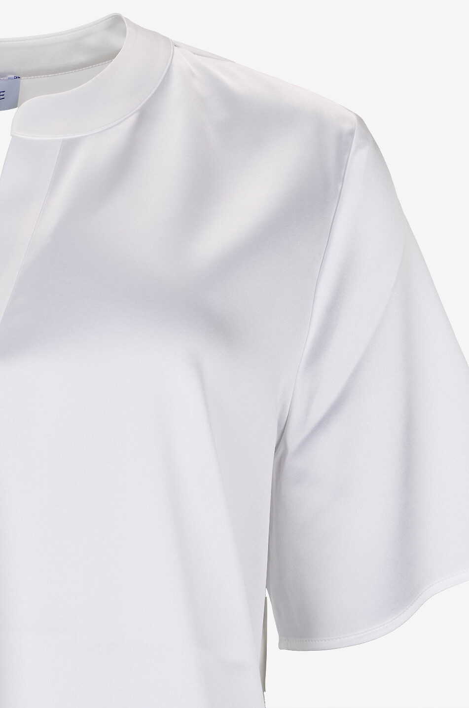 BONGENIE Blouse short-sleeved v-neck in silk Women WHITE 3