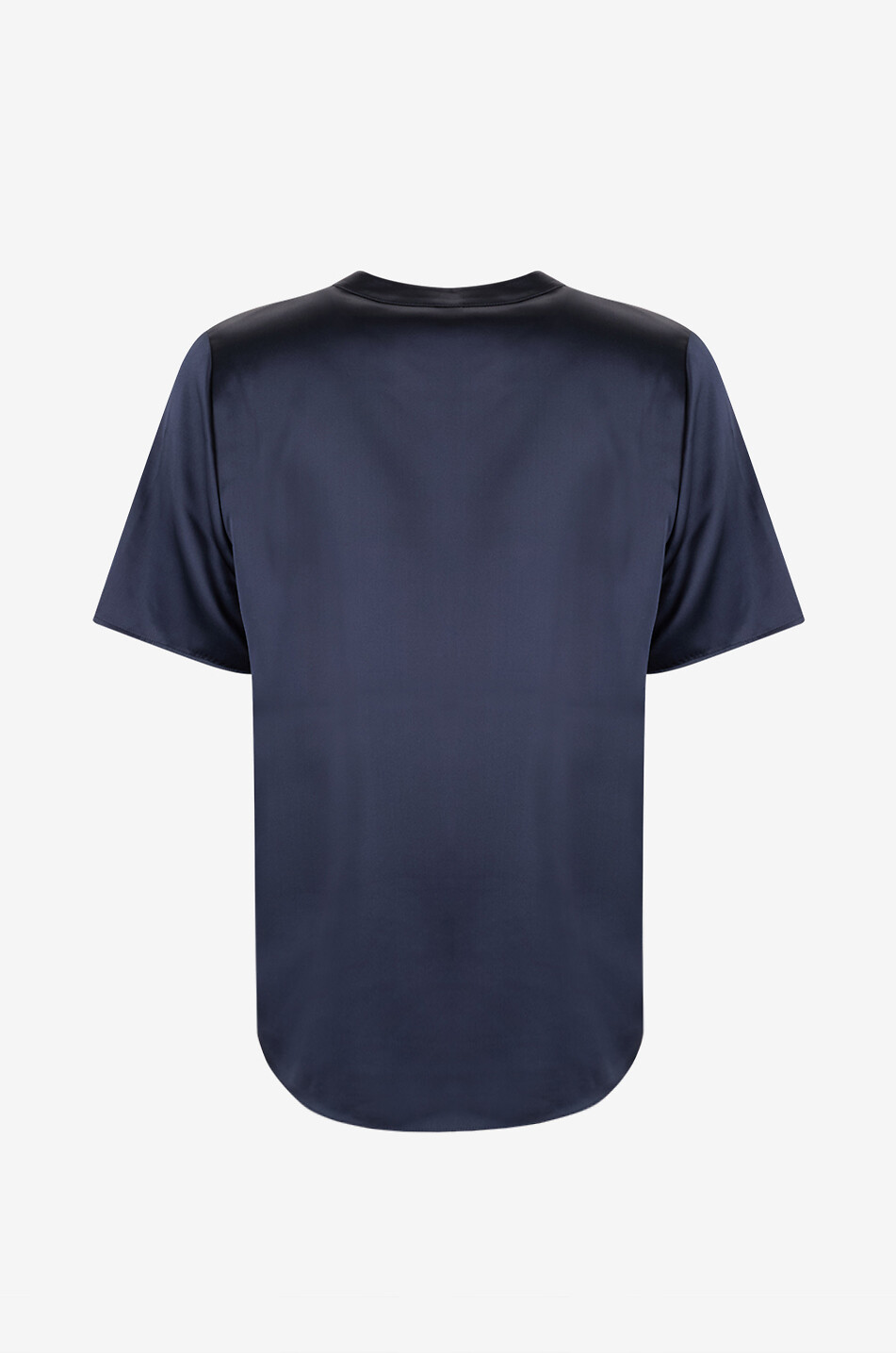 Blouse En Soie BCBGMAXAZRIA Argentée Taille S - Col V, Manches Courtes, Élégante