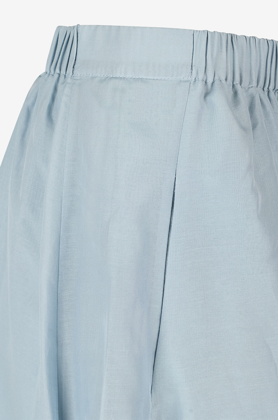 BONGENIE Langer Rock aus Baumwoll-Seiden-Crêpe Damen BLAU 3