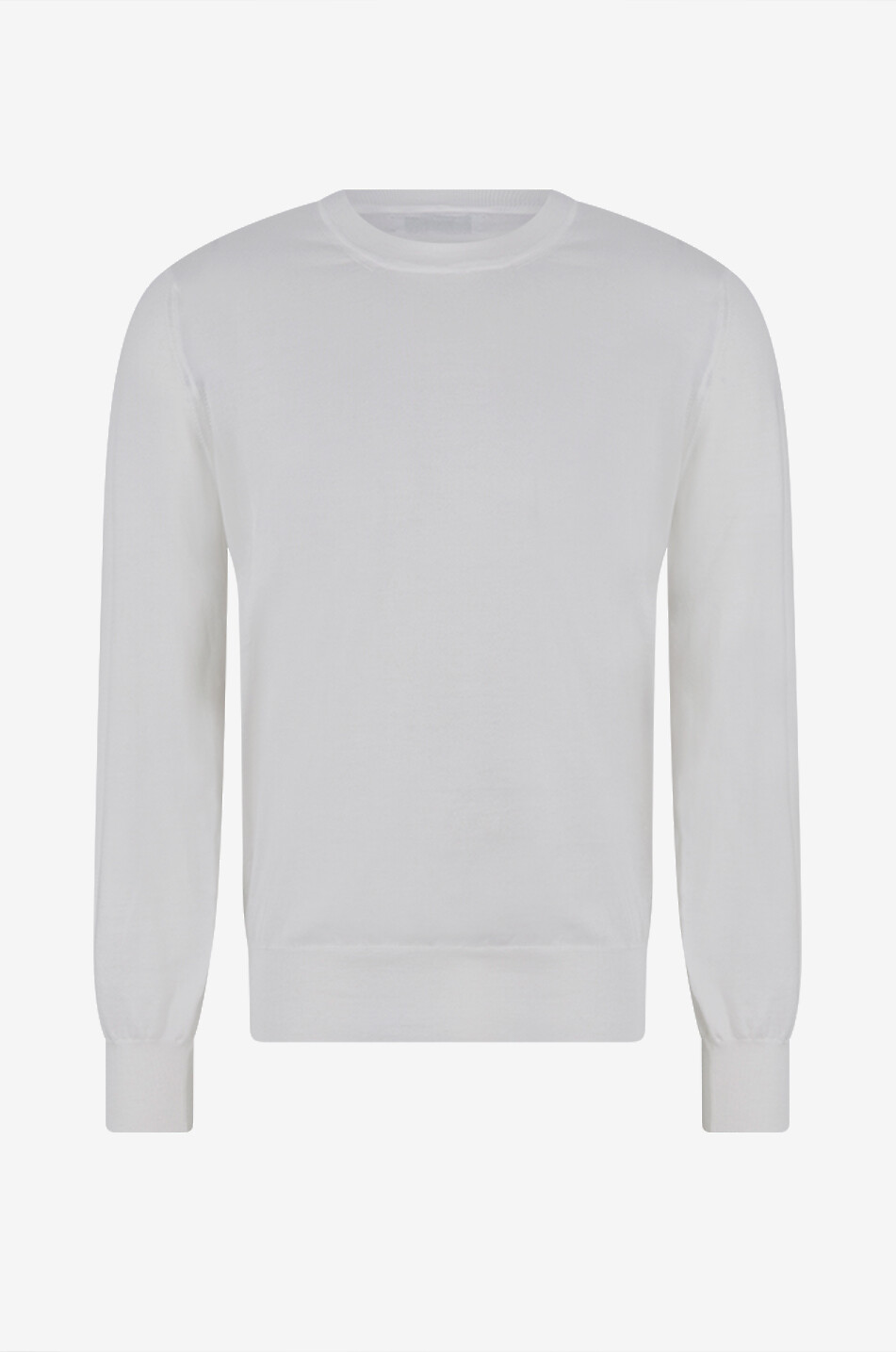 Taillierter Pullover mit Rundhalsausschnitt aus Baumwolle