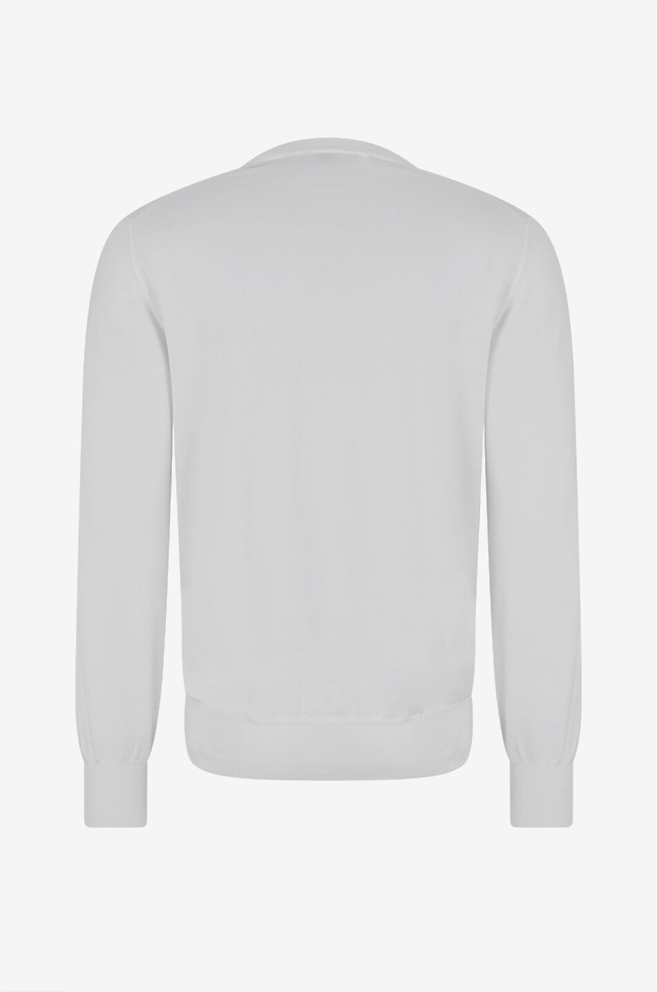 BRUNELLO CUCINELLI Taillierter Pullover mit Rundhalsausschnitt aus Baumwolle Herren WEISS 2