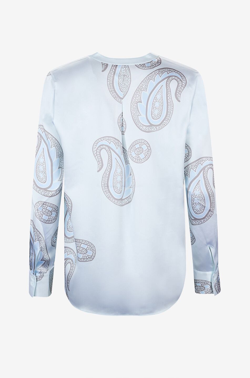 HERZENS V-neck paisley printed silk blouse Women LIGHT BLUE 2