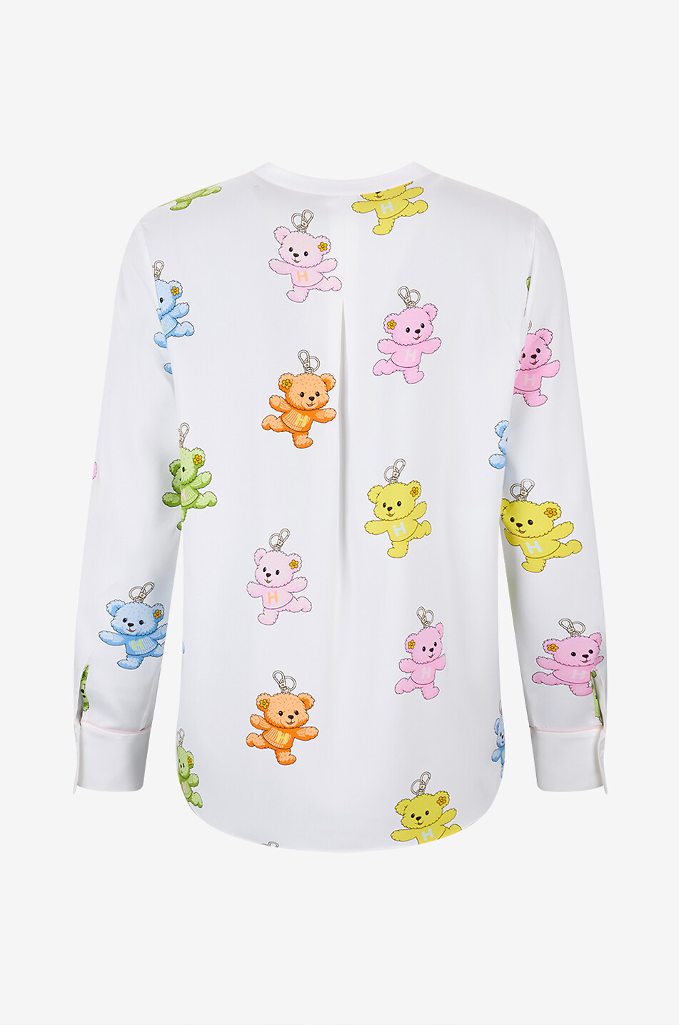 HERZENS V-neck blouse in printed silk Women MULTI COLOURED 2