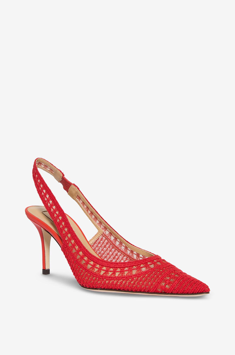 Trieste 75 crochet slingback pumps