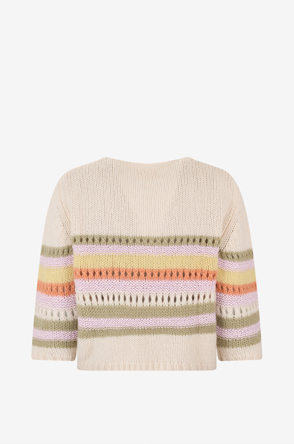 HEMISPHERE Pull à col bateau rayé en cachemire et coton Femme MULTICOLORE 2