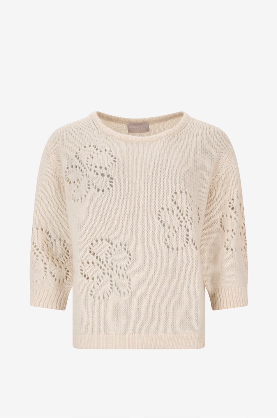 HEMISPHERE Oversized cashmere blend boatneck jumper Women EGGSHELL 1