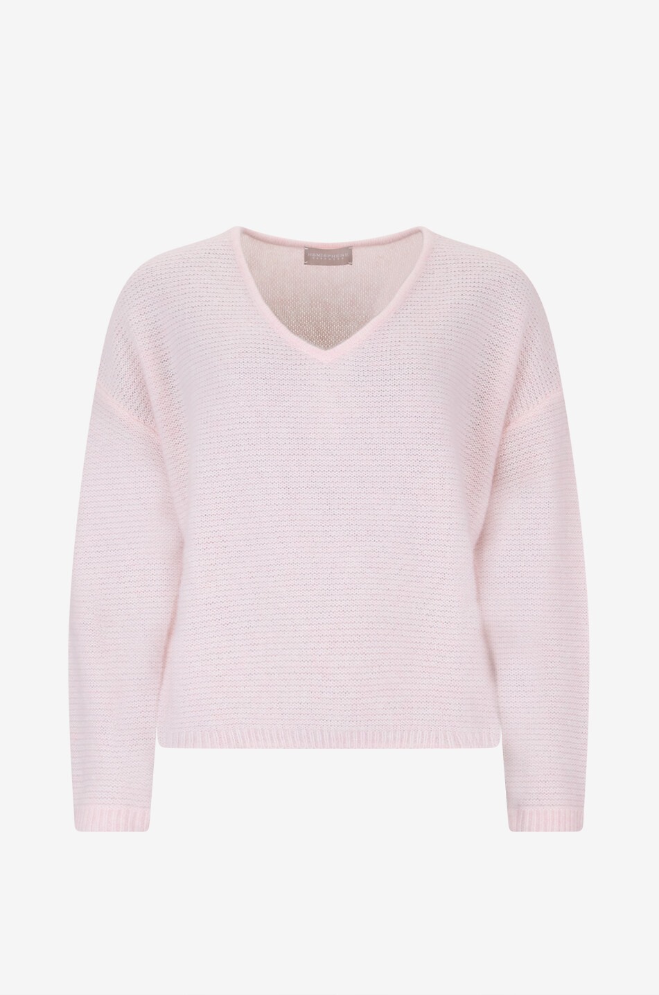 HEMISPHERE Pull à col V ample en cachemire et coton Femme ROSE CLAIR 1