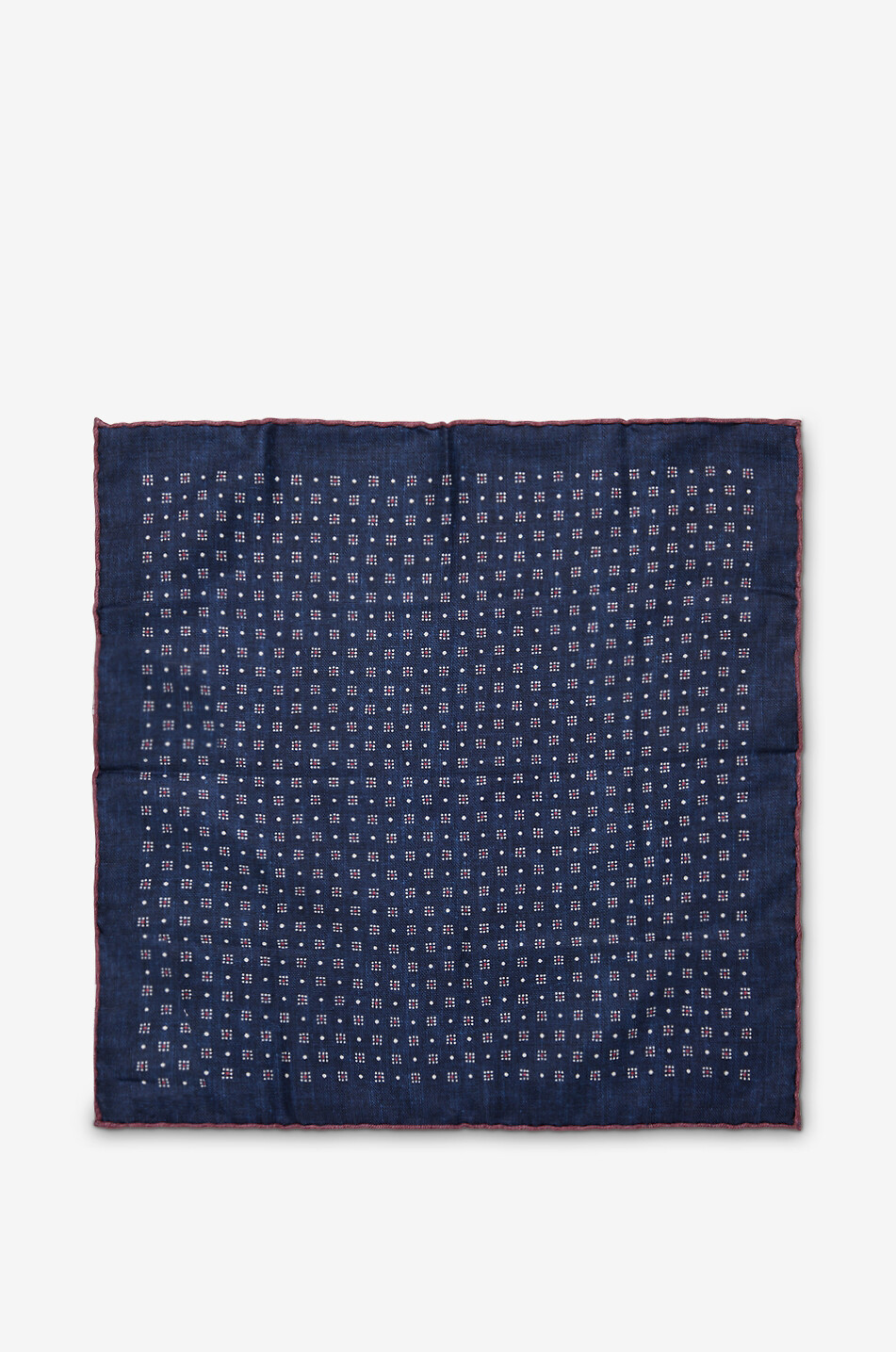 Pochette De Costume En Soie Dandy - Bleu Ciel Marine à Pois - Fabriquée En Italie