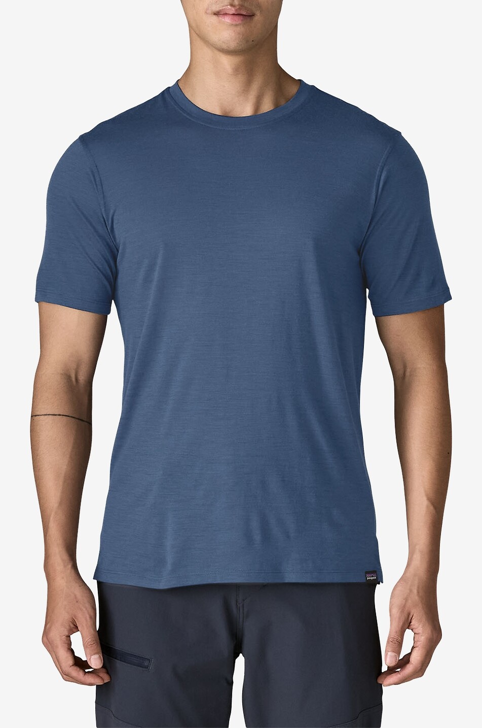 PATAGONIA Capilene Cool merino wool blend crew neck t-shirt Men MEDIUM BLUE 2