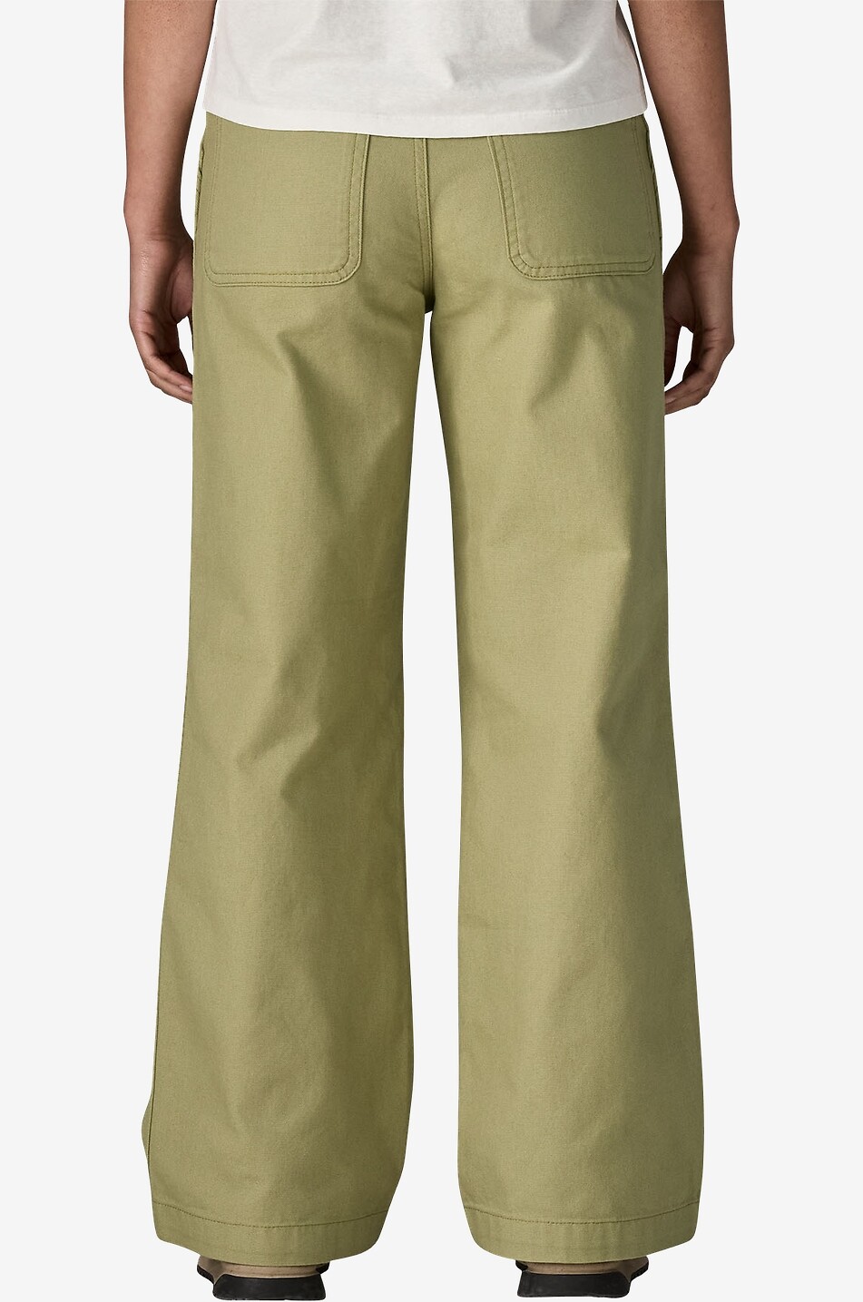 PATAGONIA Pantalon large en coton organique Point Reyes Canvas Femme KAKI 4