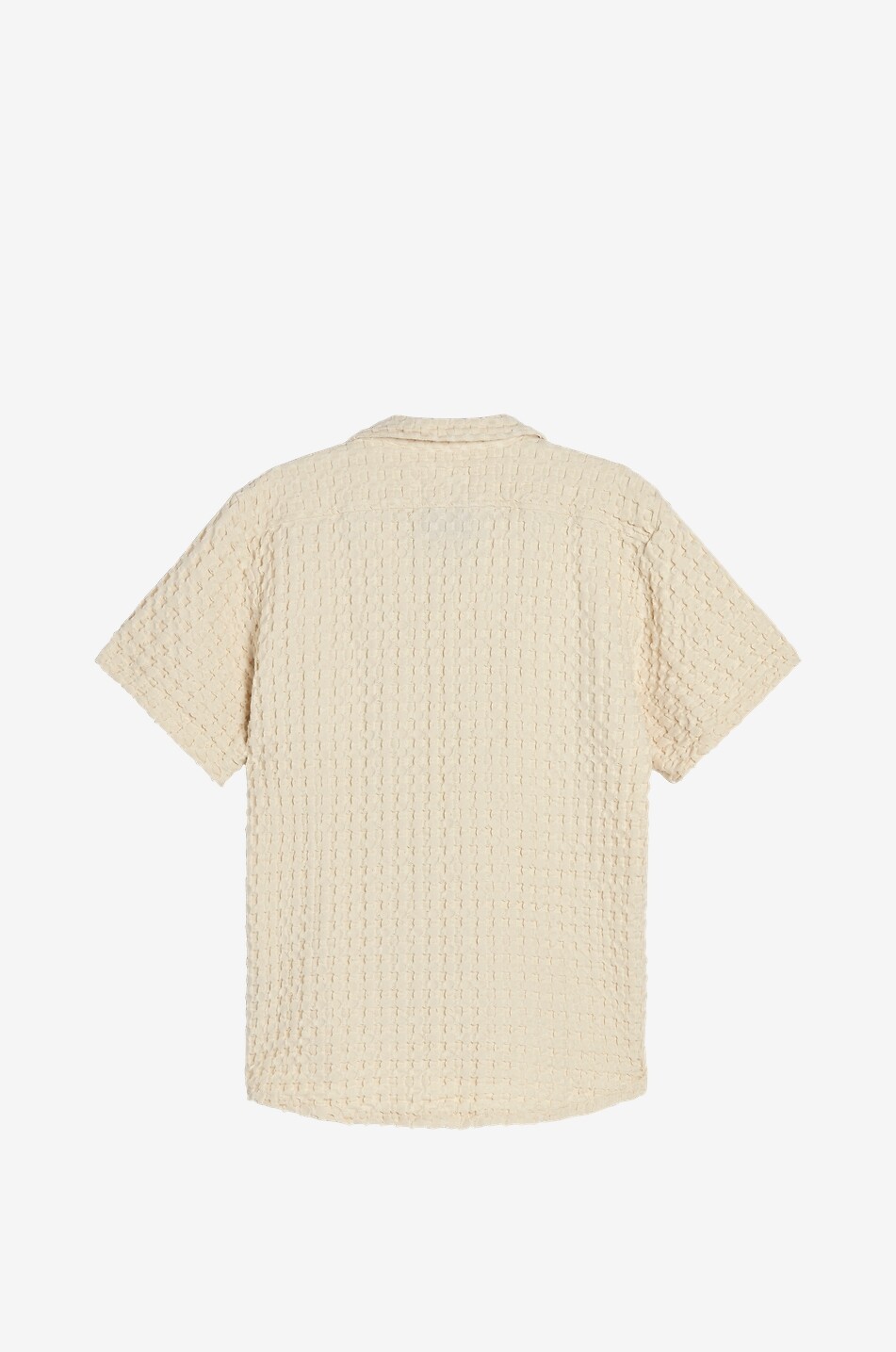 OAS Cuba gaufreed cotton Cuban collar shirt Men EGGSHELL 2
