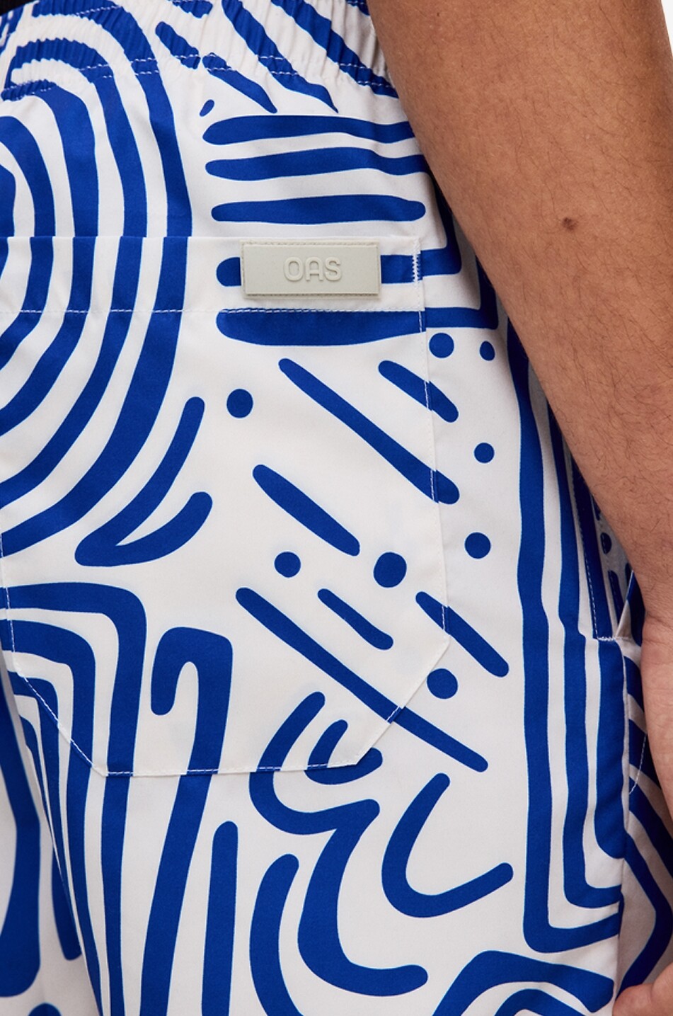 OAS Short de bain à motif fantaisie imprimé Eldovado Homme BLEU 4