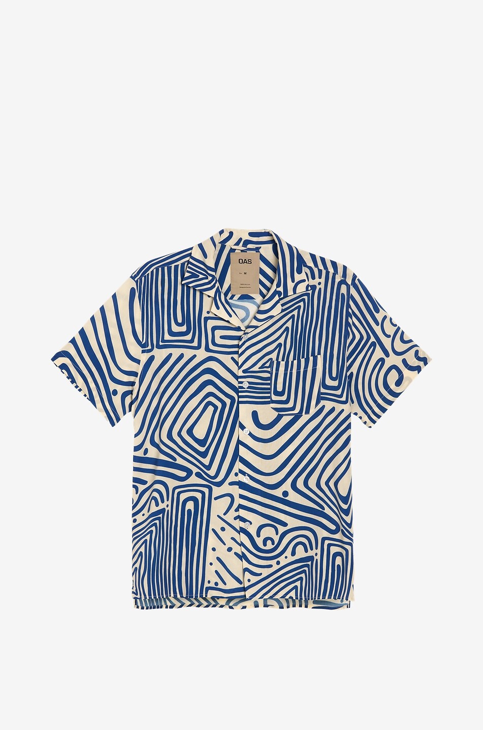 Eldovado printed viscose Cuban collar shirt
