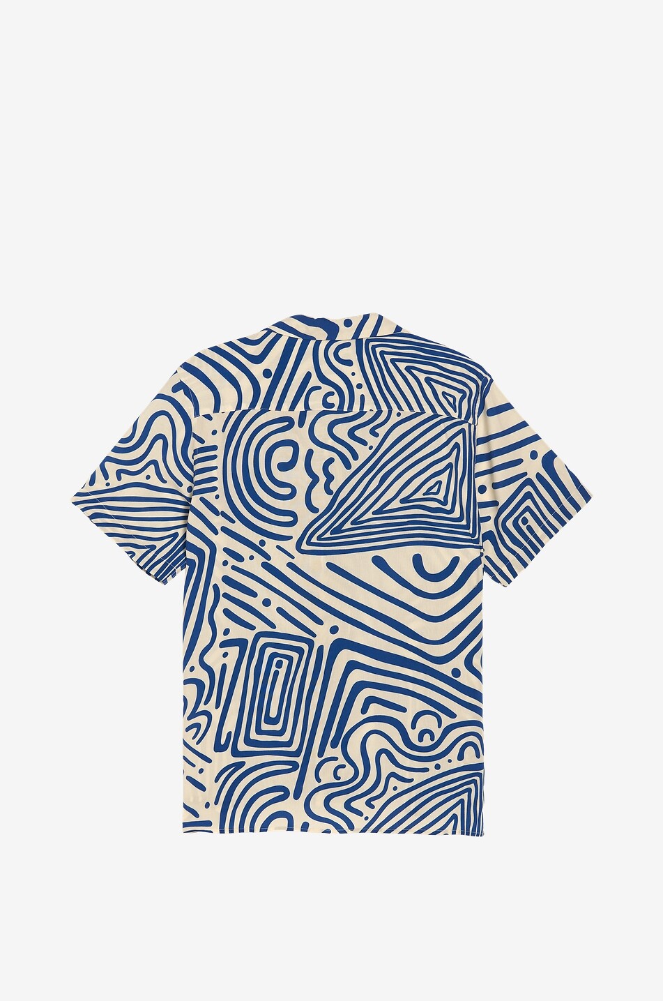 OAS Eldovado printed viscose Cuban collar shirt Men BLUE 2