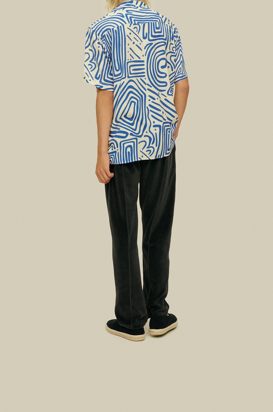 OAS Eldovado printed viscose Cuban collar shirt Men BLUE 4