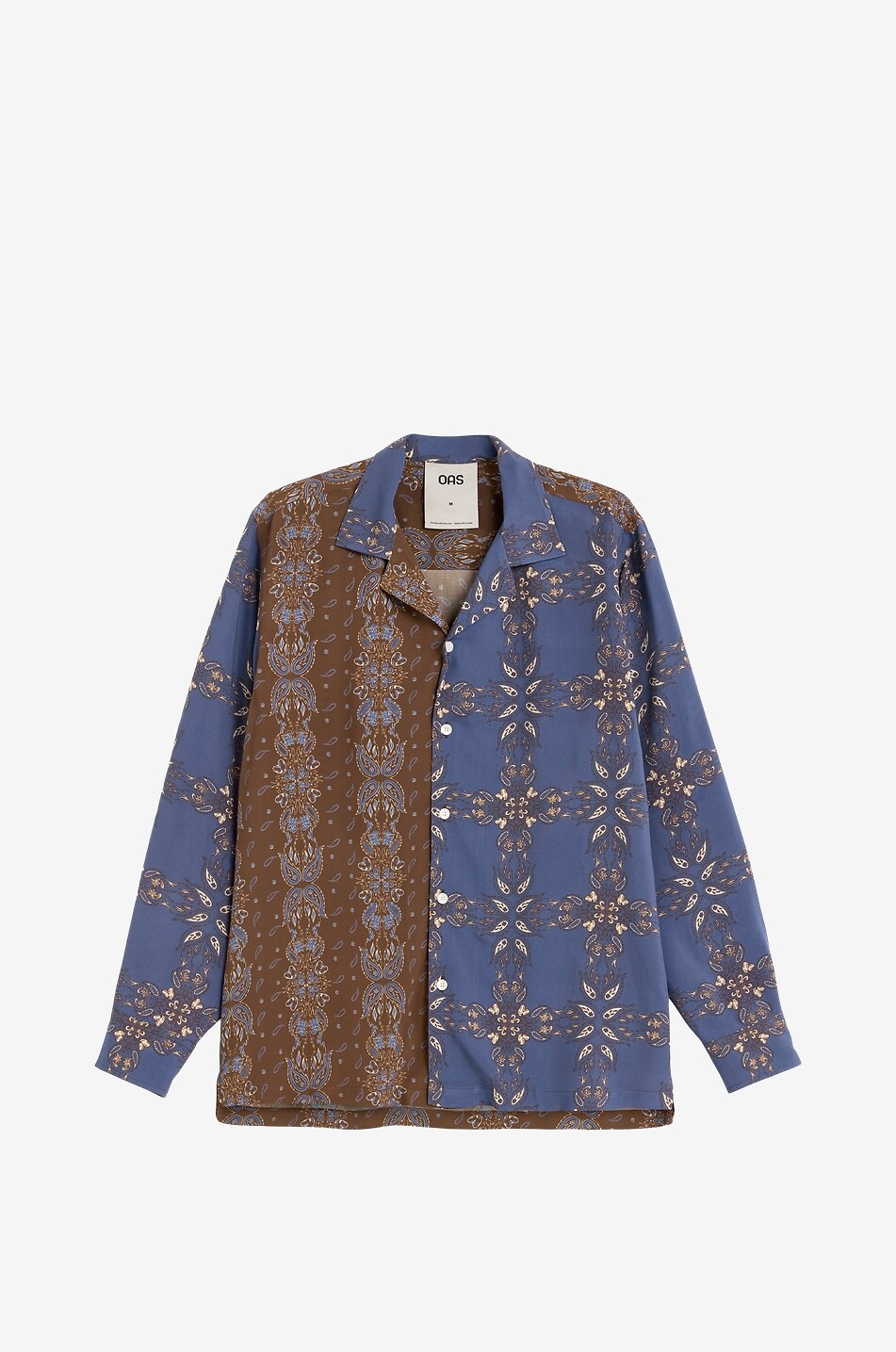 OAS Katla Cuban collar bandana print shirt Men BLUE 1