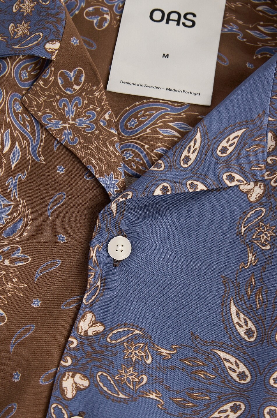 OAS Katla Cuban collar bandana print shirt Men BLUE 5