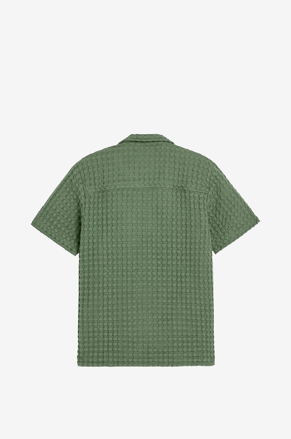 OAS Cuba Waffle cotton Cuban collar shirt Men GREEN 2