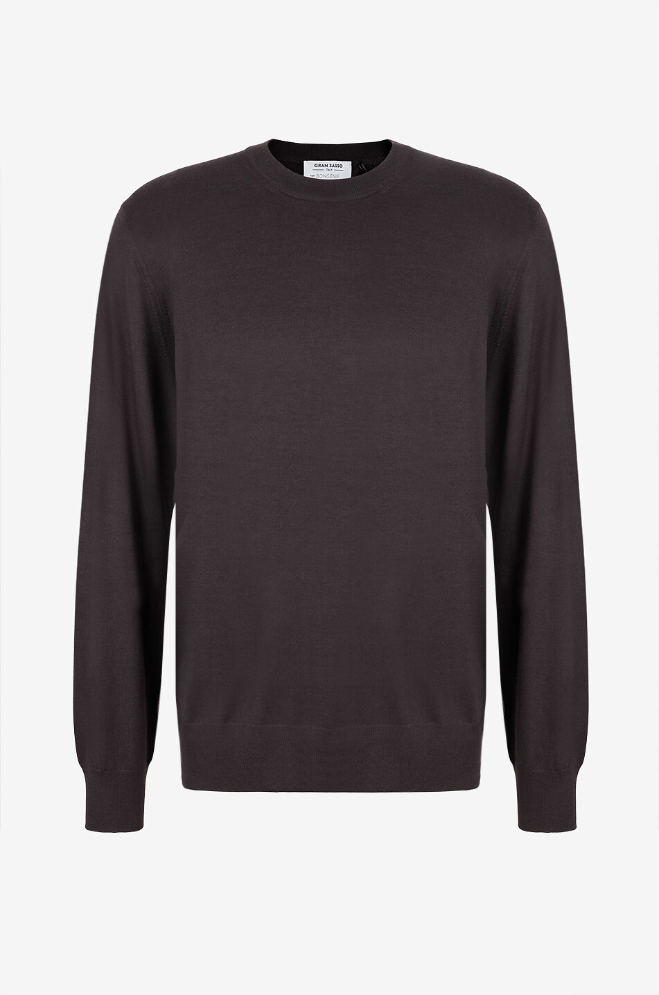 GRAN SASSO Pullover mit Rundhalsausschnitt aus Kaschmir und Seide Herren DUNKELBRAUN 1