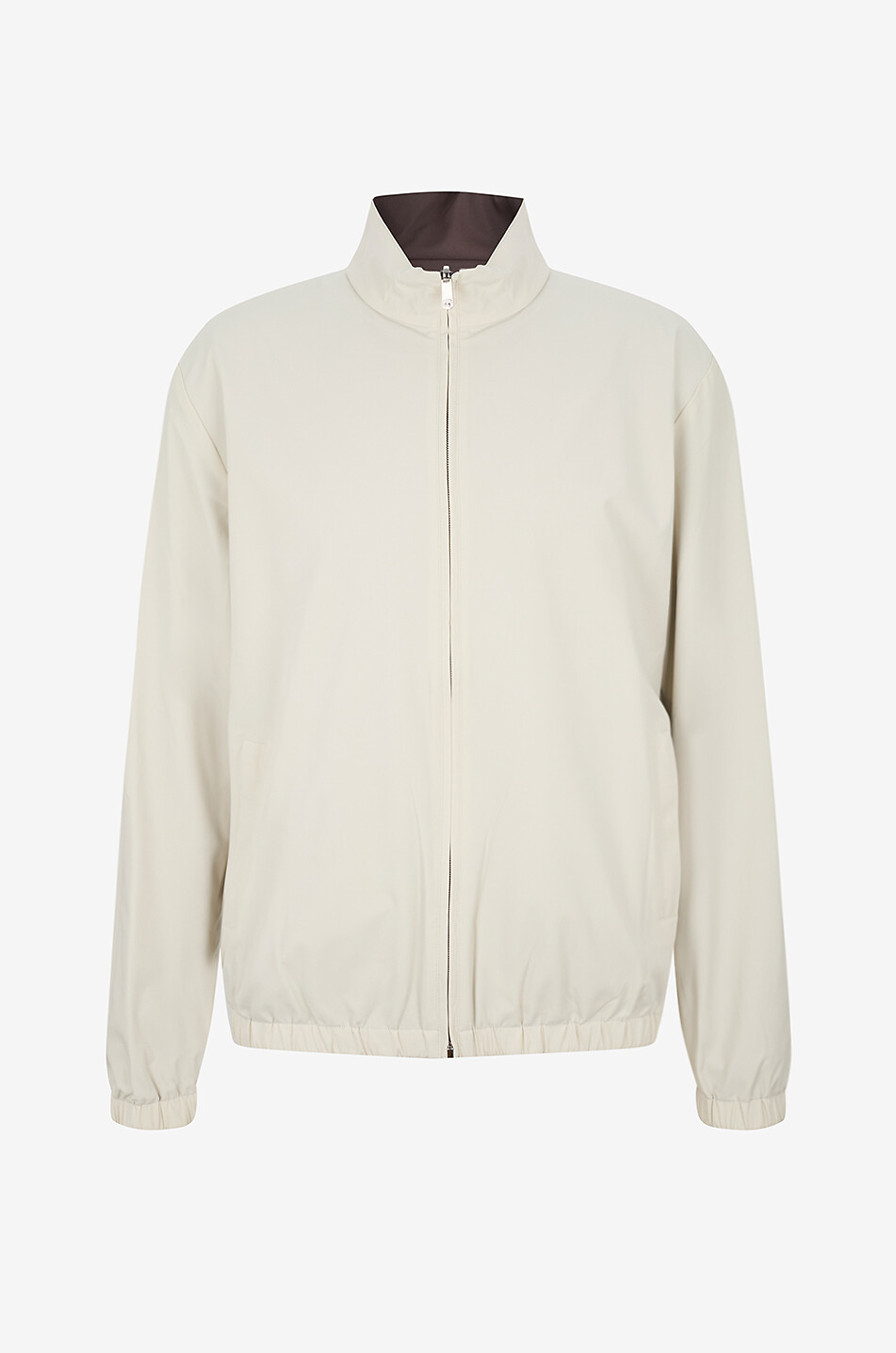 MARCO PESCAROLO Forza D reversible high-neck bomber jacket in canvas Men DARK BROWN 1