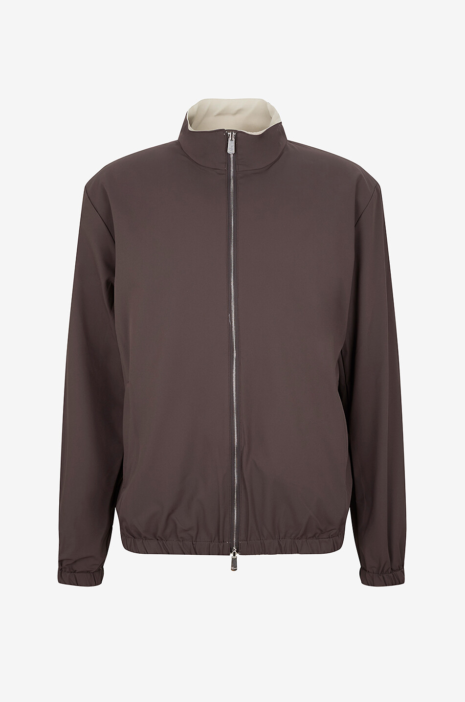 MARCO PESCAROLO Forza D reversible high-neck bomber jacket in canvas Men DARK BROWN 3