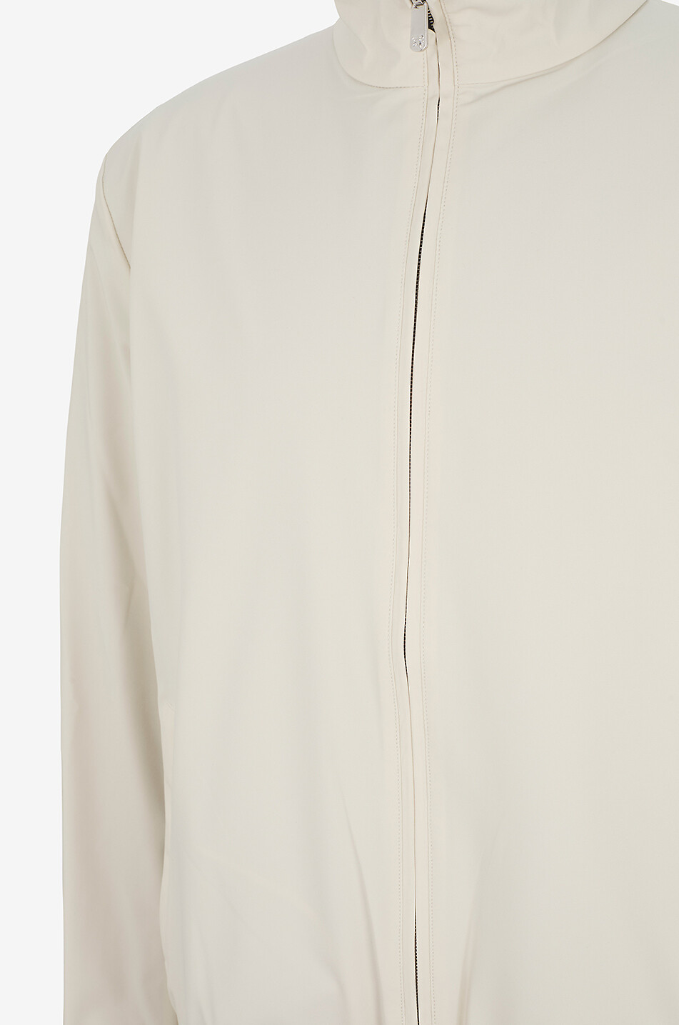 MARCO PESCAROLO Forza D reversible high-neck bomber jacket in canvas Men DARK BROWN 5