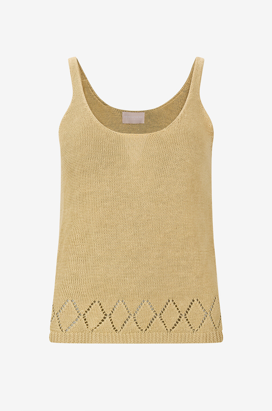 HEMISPHERE Top à col rond à bretelles en lin Femme JAUNE 1