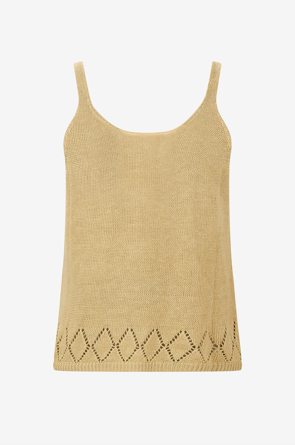 HEMISPHERE Top à col rond à bretelles en lin Femme JAUNE 2