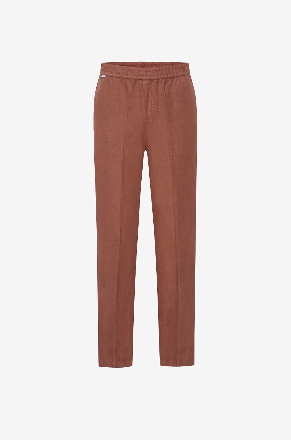 Straight-leg linen trousers