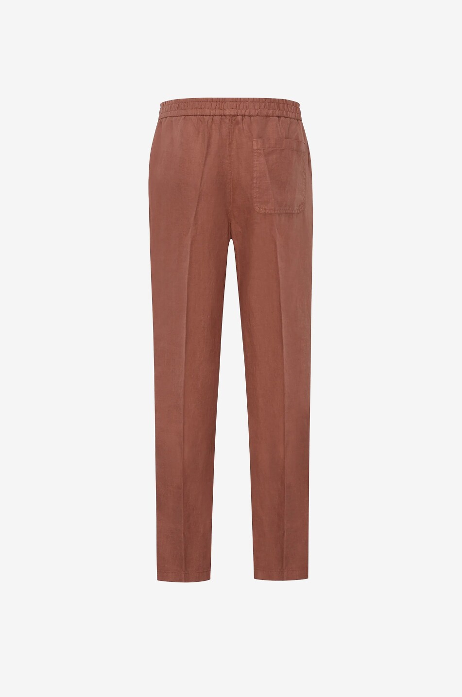 04651/ Straight-leg linen trousers Men DARK RED 2