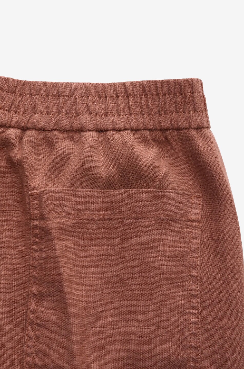 04651/ Straight-leg linen trousers Men DARK RED 4