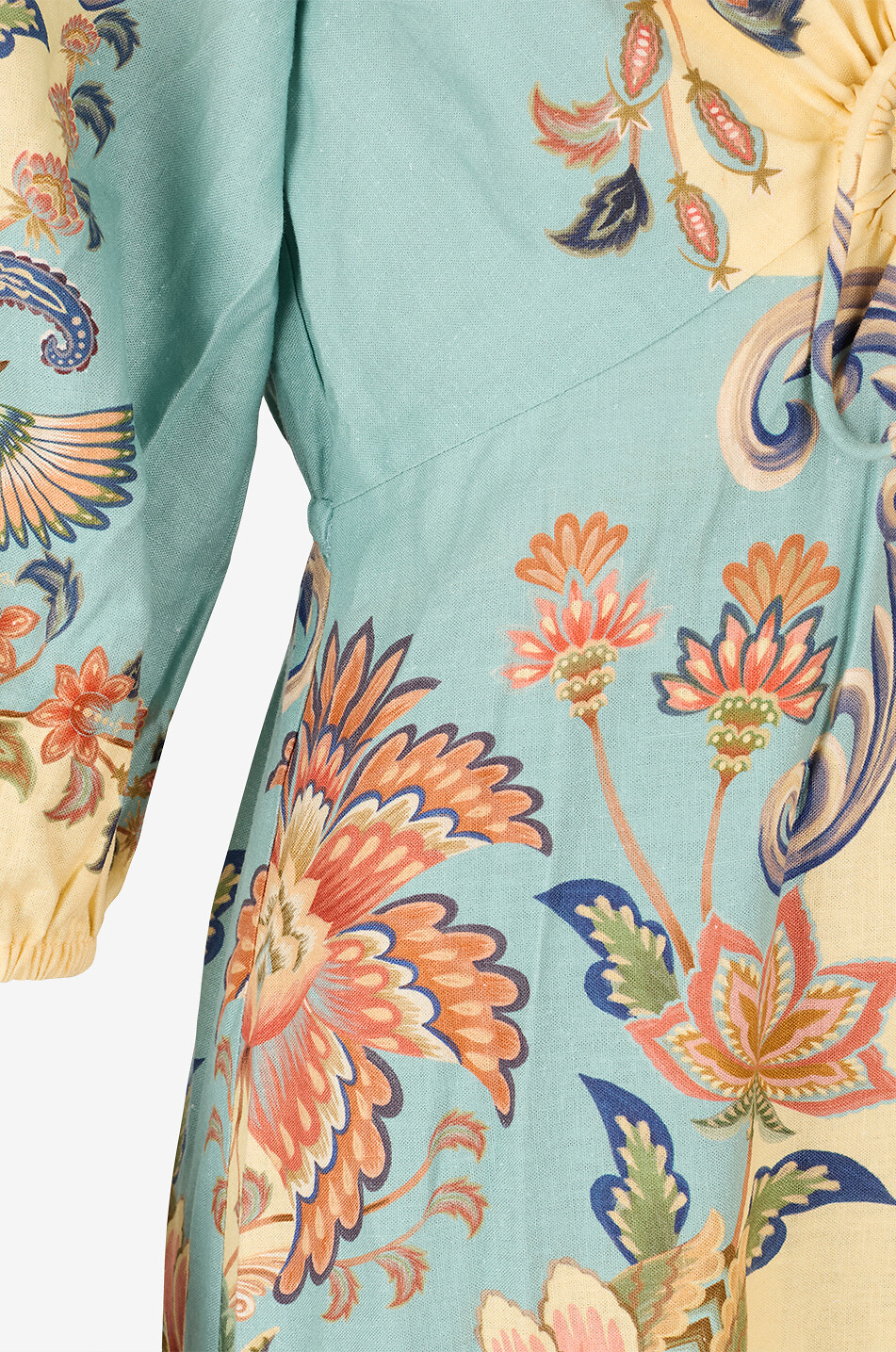 FARM RIO Boho Beauty linen and viscose V-neck midi dress Women MULTI COLOURED 3