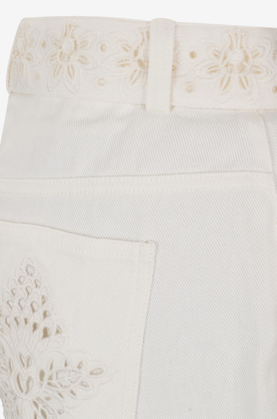 FARM RIO Boho Beauty cotton broderie anglaise straight-leg trousers Women WHITE 3