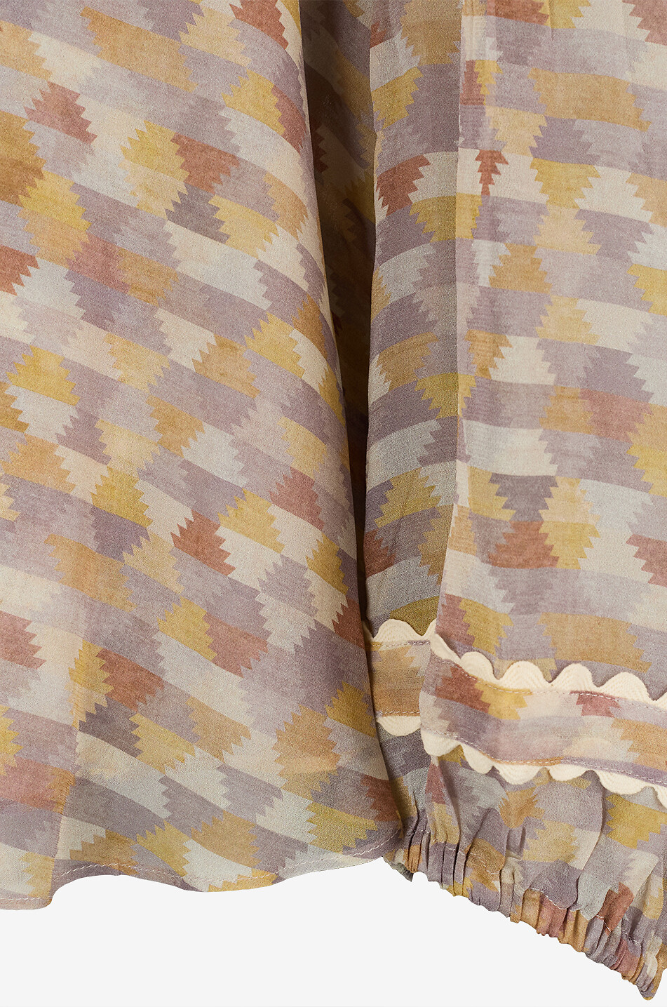 HEMISPHERE Oversized puffed-sleeve blouse in printed viscose Women MULTI COLOURED 3