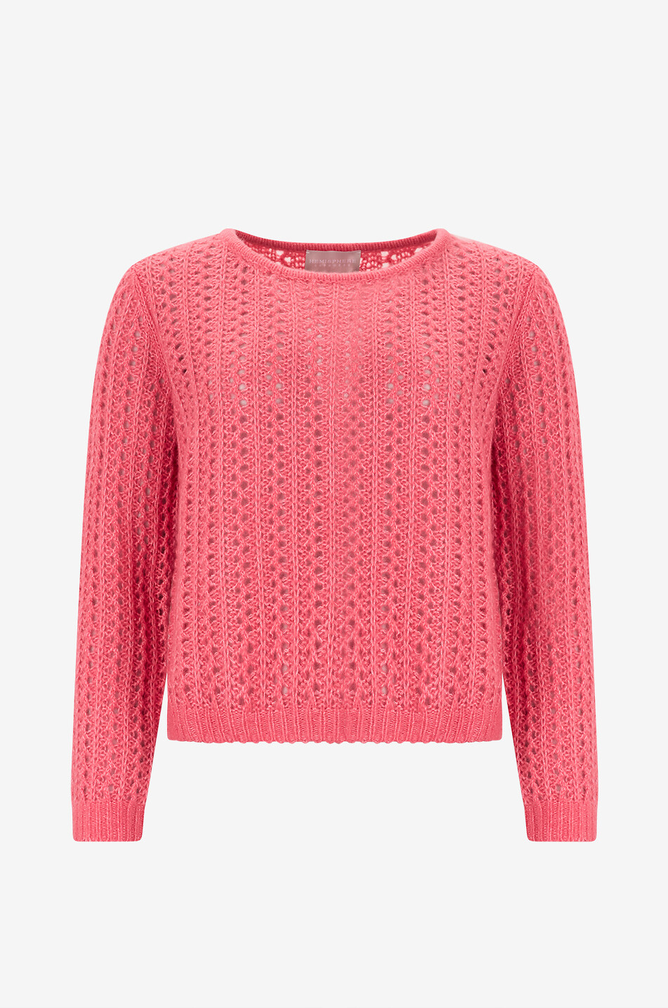 HEMISPHERE Pullover mit Rundhalsausschnitt aus Kaschmir und Baumwolle Damen MITTELROSA 1