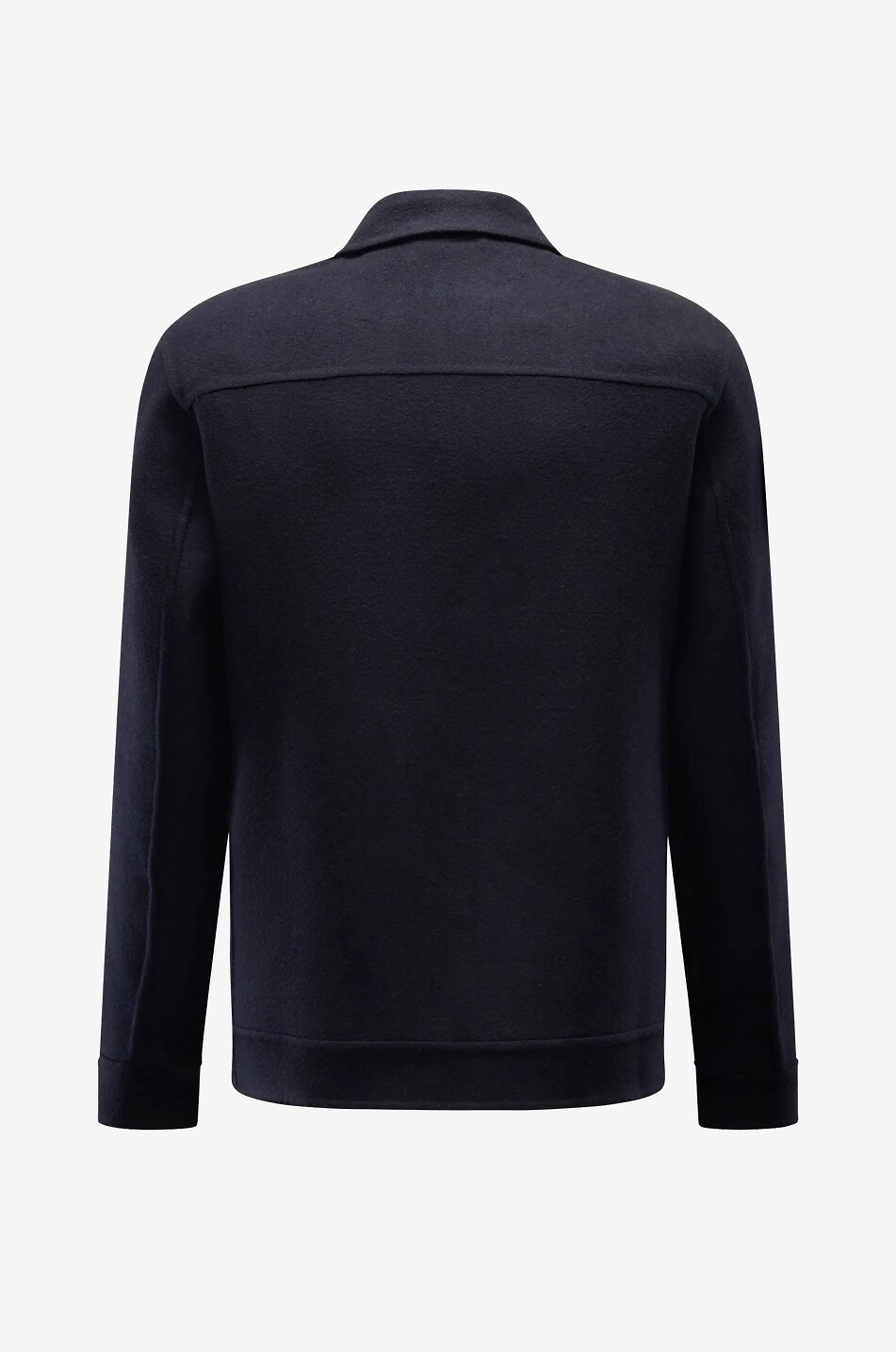 04651/ Short wool blend shirt collar jacket Men DARK BLUE 2