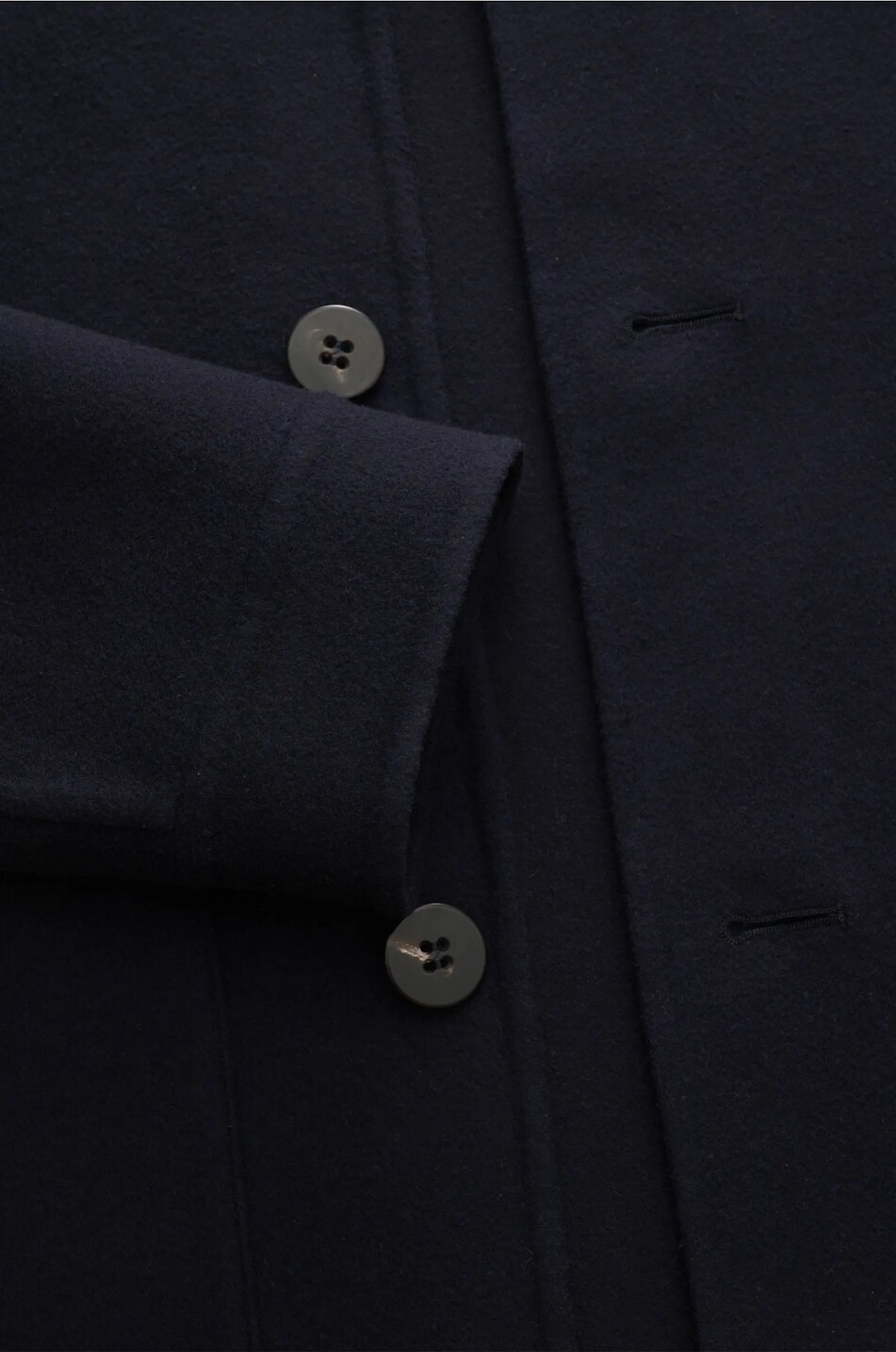 04651/ Short wool blend shirt collar jacket Men DARK BLUE 3