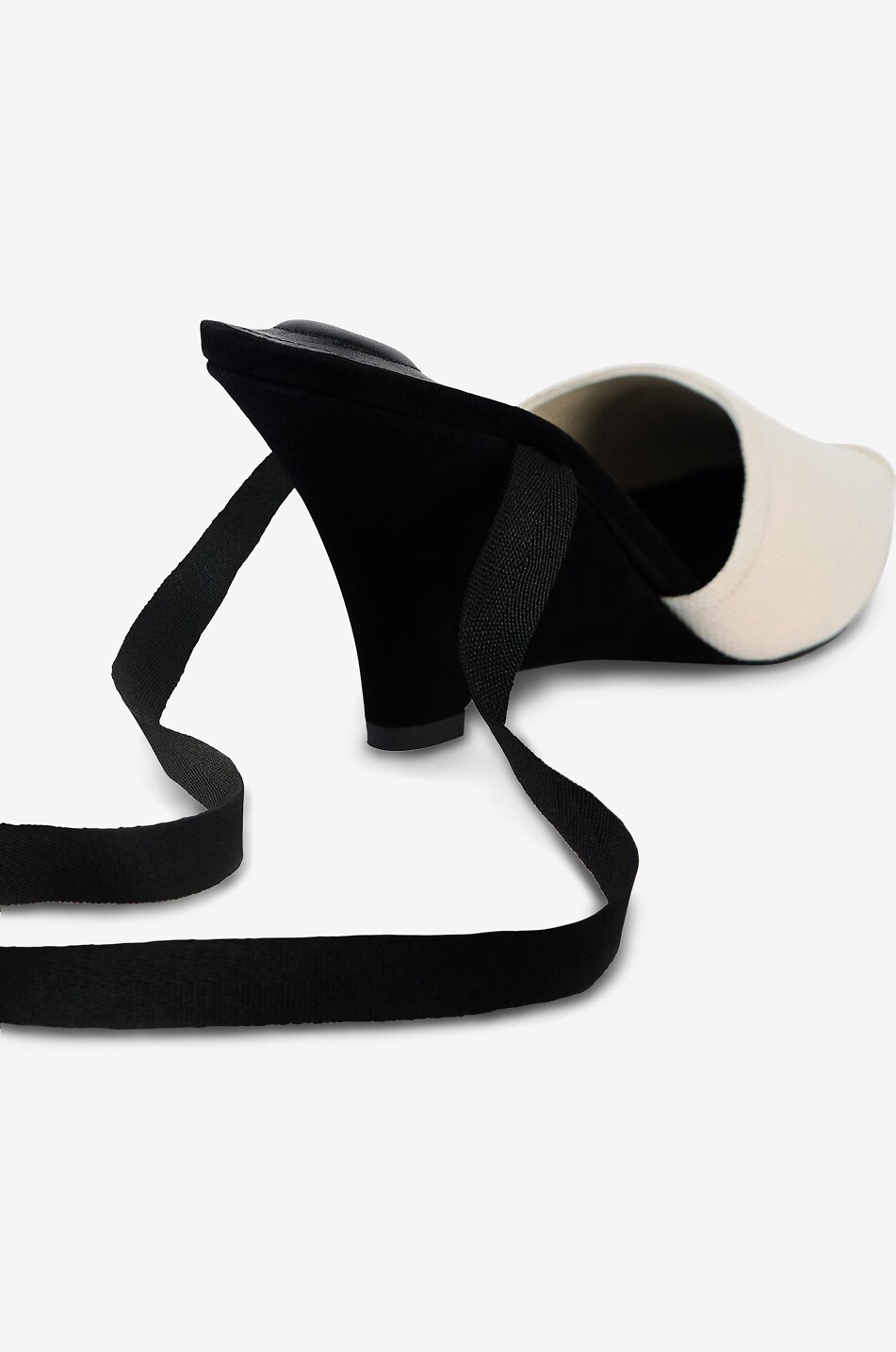 JACQUEMUS Mules à talon compensé en toile Les Espadrilles Hautes Femme Beige clair 3