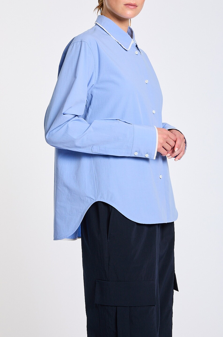 LIS LAREIDA Hemd aus Baumwollpopeline Dante Damen HELLBLAU 7