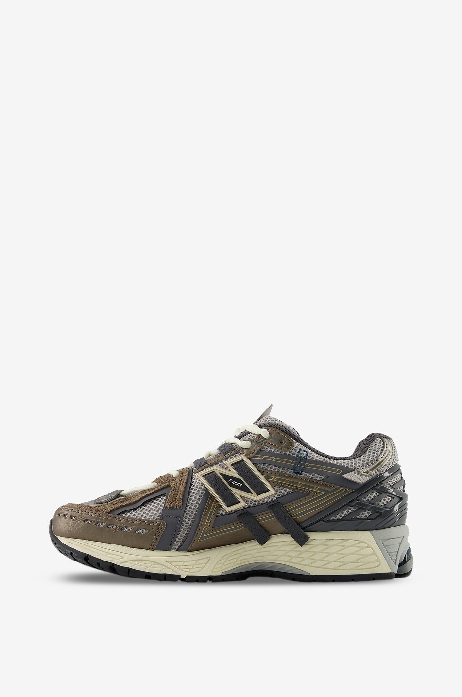 NEW BALANCE 1906R leather and mesh low-top sneakers Men GREY 4